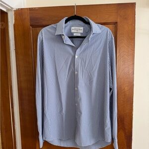 Mizzen+Main Blue Checkered Men's Shirt